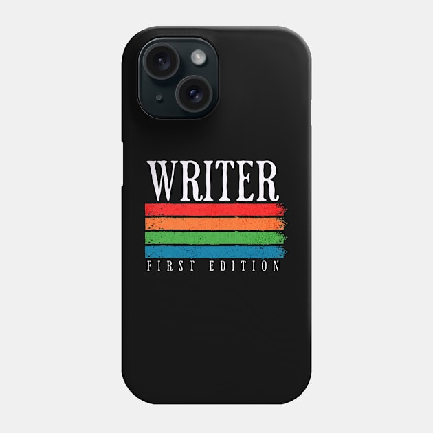 Retro Grunge Writer First Edition Phone Case by H. R. Sinclair