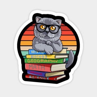 British Shorthair Cat Back To School Teacher's Pet Magnet