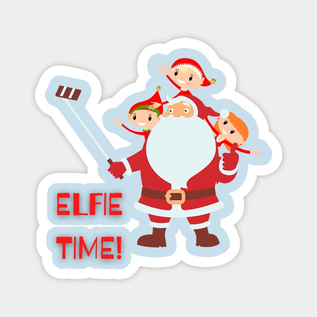 Christmas Selfie Magnet by ClocknLife