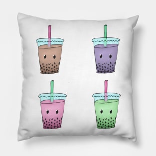 Cute Bubble Tea Friends Pillow