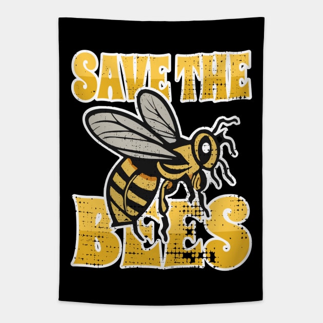 Save the Bees Tapestry by Tezatoons