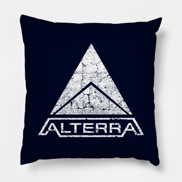 ALTERRA subnautica white logo Pillow by FbsArts