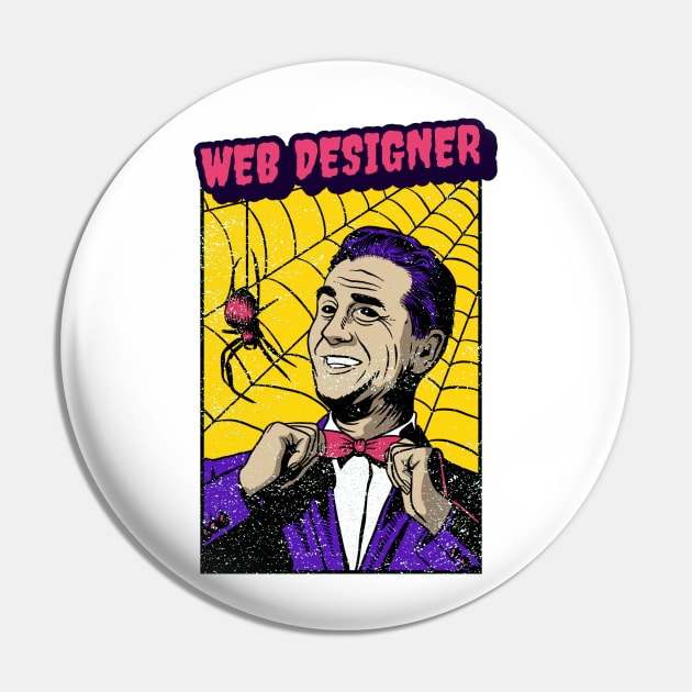 Web Designer - Retro Comic Pop Art design Pin by Software Testing Life