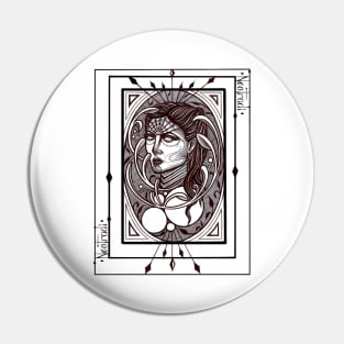 Black and White Woman Pin