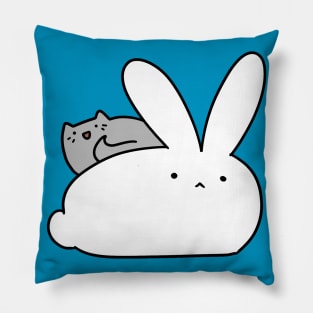Big Bunny and Little Cat Pillow