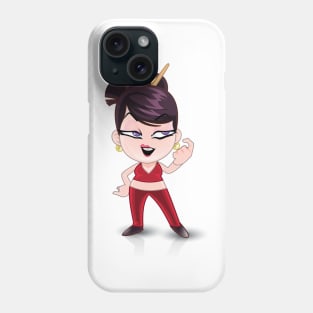 asian beautiful girl cartoon character for young kids Phone Case