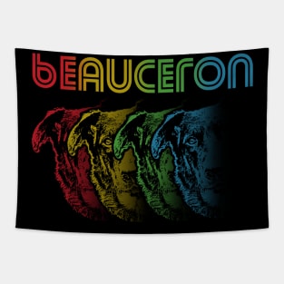 Cool Retro Groovy Beauceron Dog Tapestry