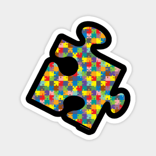 Jigsaw Patterned Jigsaw Piece Magnet