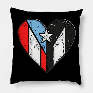 Puerto Rican Flags | Boricua Heart, Puerto Rico Pillow