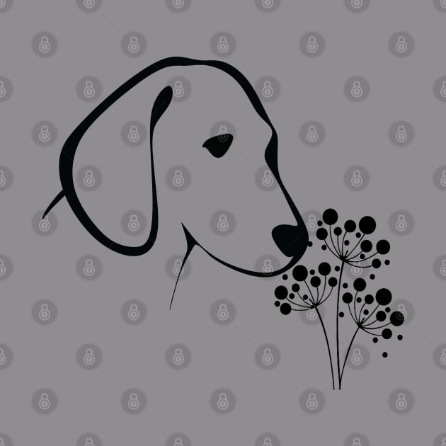 Dog Playing with Flowers by RioDesign2020