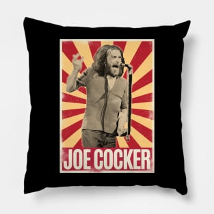 Retro Vintage Joe Cocker Pillow