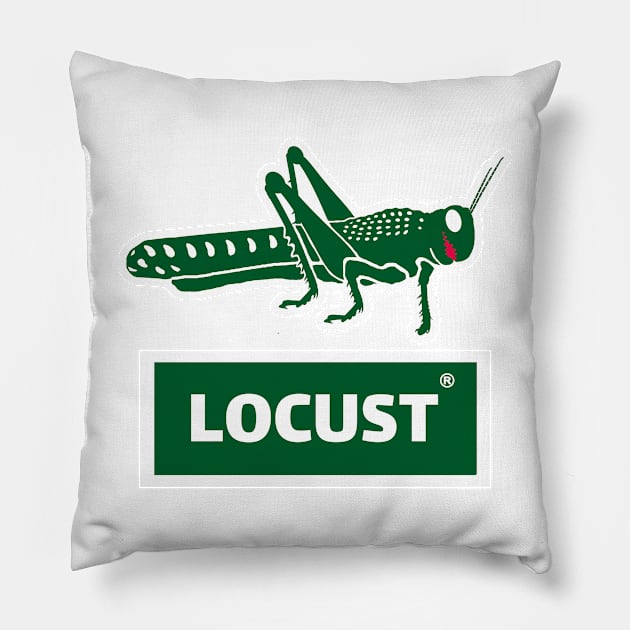 Bootleg Parody Brand "LOCUST" Pillow by SPACE ART & NATURE SHIRTS 