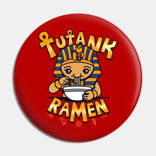 Funny Cute Kawaii King Ramen Eating Egyptian Tutankhamen Pharaoh Ramen Meme Pin