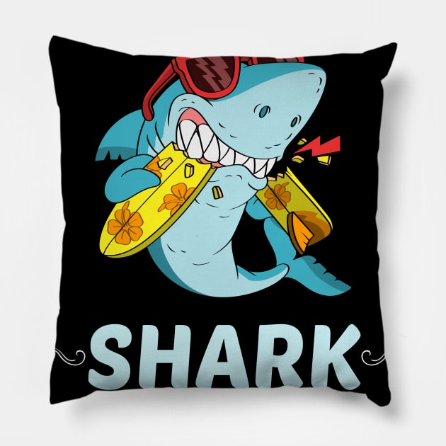 Family Shark 1 UNCLE Pillow by blakelan128