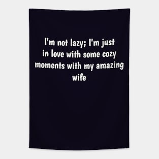 Funny valentines day joke for wife Tapestry