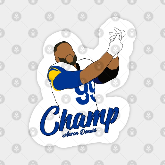 Aaron Donald Champ Magnet by islandersgraphics