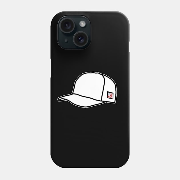 Trucker Hats White Graphic Phone Case by ellenhenryart