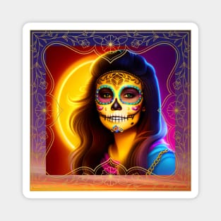 Sunset Day of the Dead Magnet