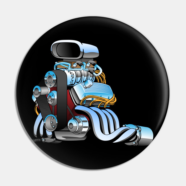 Hot Rod Race Car Engine Cartoon Engine Pin Teepublic Hot Rod Race Car Engine Cartoon Engine Pin Teepublic