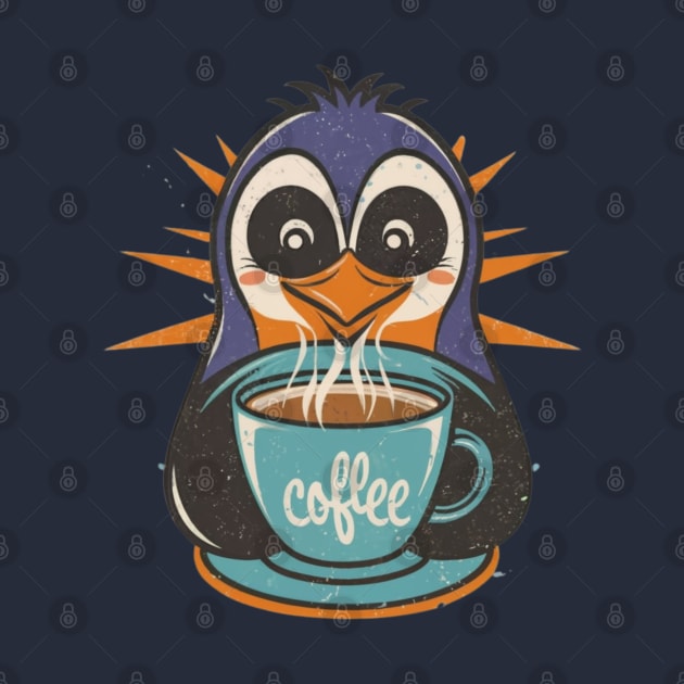 Tired Penguin Coffee Lover by Signum