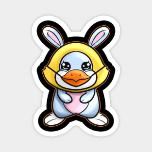 Easter Bunny Wearing A Chick Costume. Happy Easter Magnet