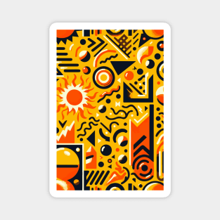 Abstract Colorful 90s Pattern Magnet