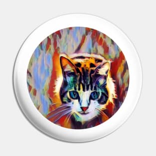 Cheerful floppy cat Pin