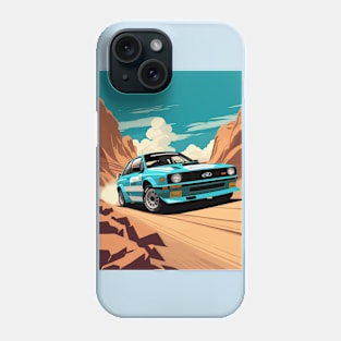 Rally Car Racing Blue Phone Case