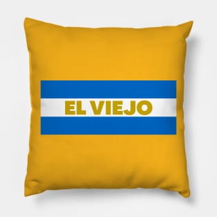 El Viejo City in Nicaraguan Flag Colors Pillow