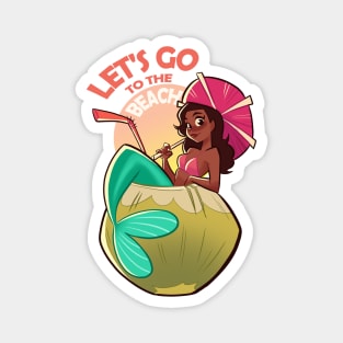 LET'S GO TO THE BEACH Magnet