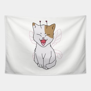 cat fairy cute kawaii cottagecore butterfly Tapestry