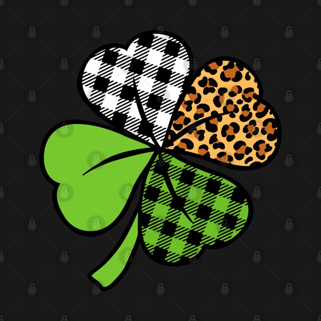 Green plaid leopard shamrock women girls St Patricks Day by Shaniya Abernathy