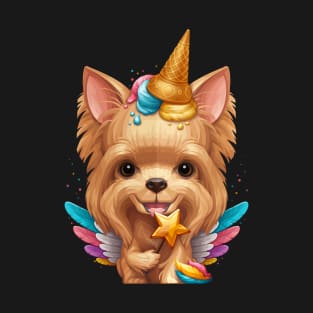 Yorkshire Terrier Ice Cream Unicorn T-Shirt