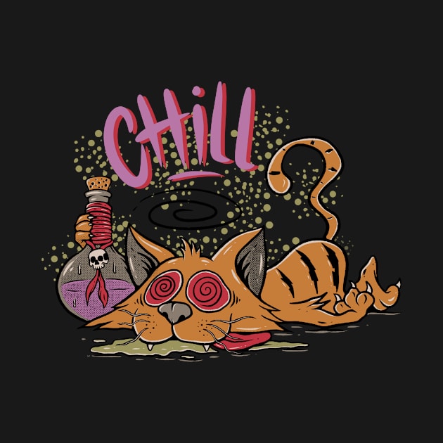 CHILL CAT by Jr Art Studio