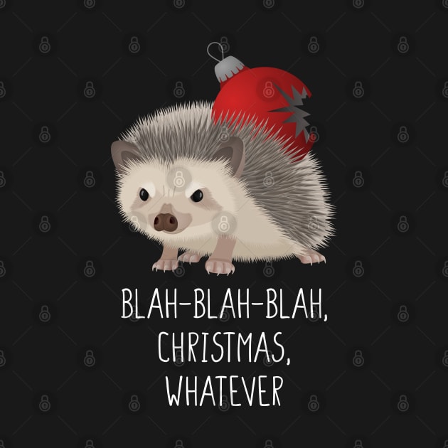 Blah-blah-blah Christmas whatever, grumpy hedgehog by Tefra