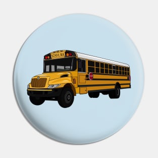 School bus cartoon illustration Pin