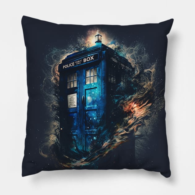 The Tardis Pillow by DesignedbyWizards