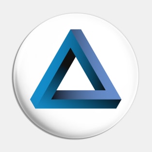 Blue Penrose Triangle Pin