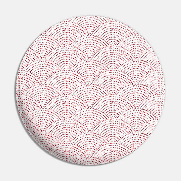 Ink dot scales - White dots on red Pin by crumpetsandcrabsticks