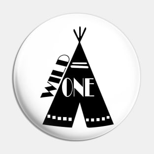 Teepee First Birthday Pin