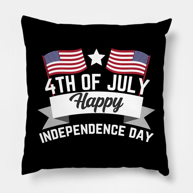 4th of July happy independence day gift Pillow by Mr_tee