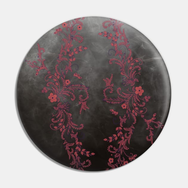 Red black flower design Pin by InspirationalDesign