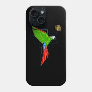 GEOMETRIC PARROT WILD ARARA MACAW BIRD Phone Case