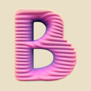 Letter B 3d pink T-Shirt