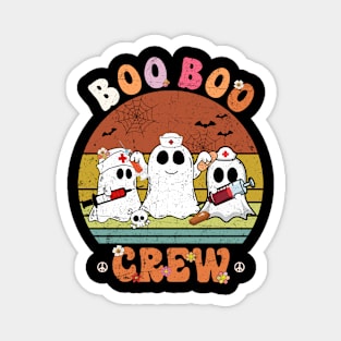 Boo Boo Crew Nurse Ghost Funny Halloween Costume Matching Shirt Magnet