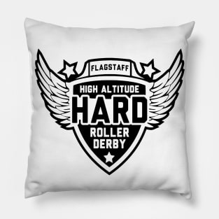 High Altitude Roller Derby Black Logo Pillow