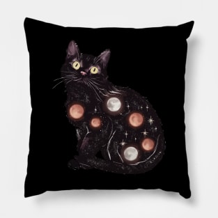 A Black Spiritual Cat Pillow