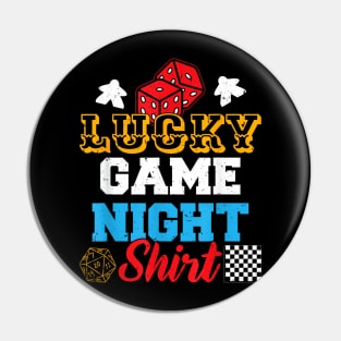 Funny Board Game Lucky Game Night Pin