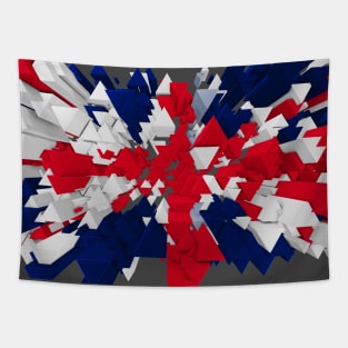 Abstract Flag of Great Britain made of triangles Tapestry