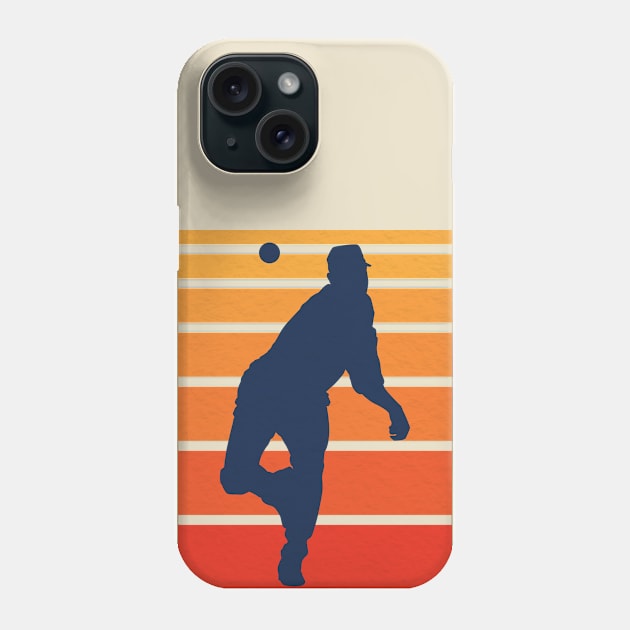 Vintage Baseball Silhouette Phone Case by crissbahari